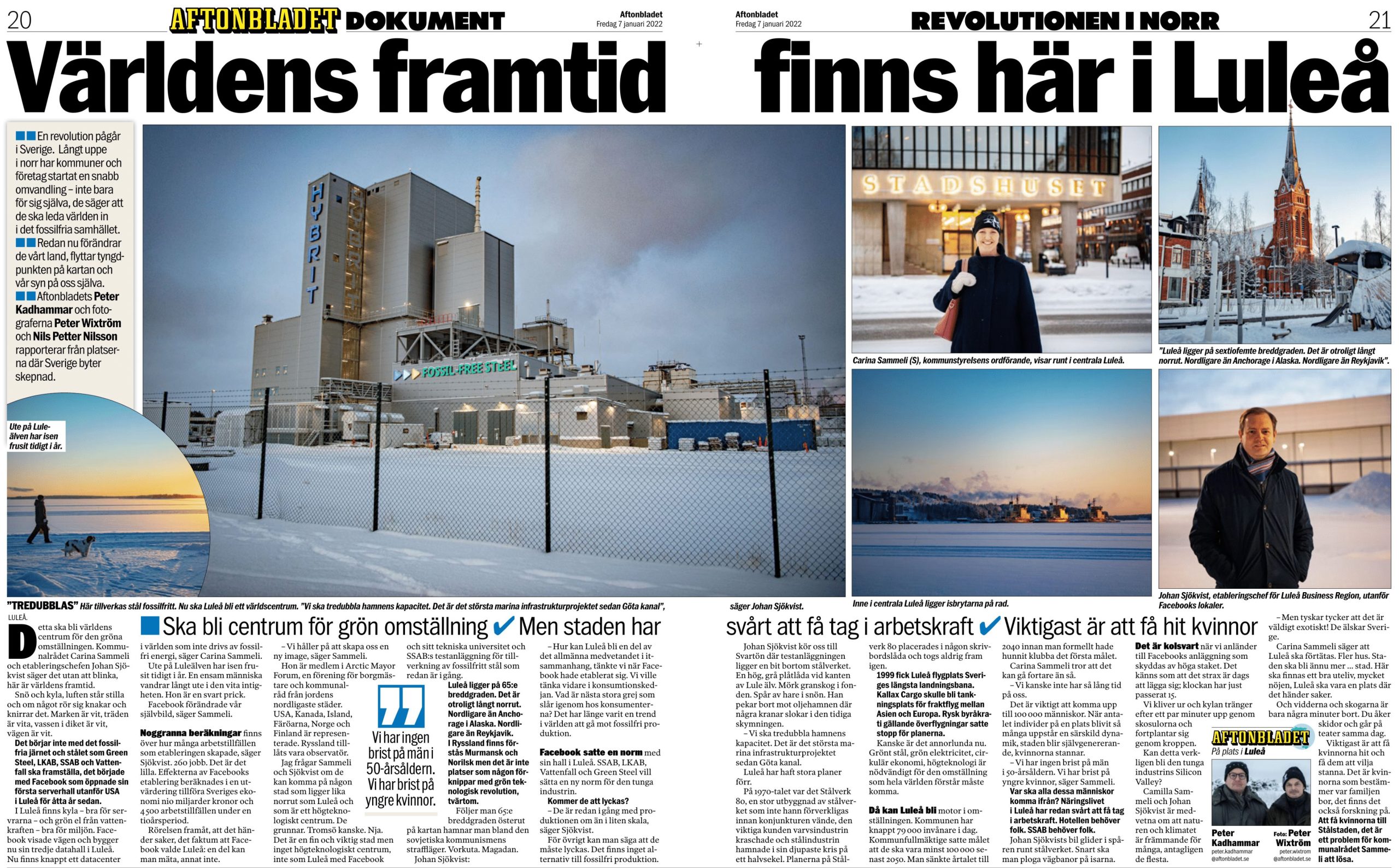 Artikel i Aftonbladet: Världens framtid finns i Luleå